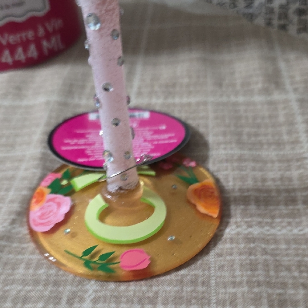 Lolita Happy 70th Birthday Wine Glass - Gold and Pink Accents - Picture 4 of 12